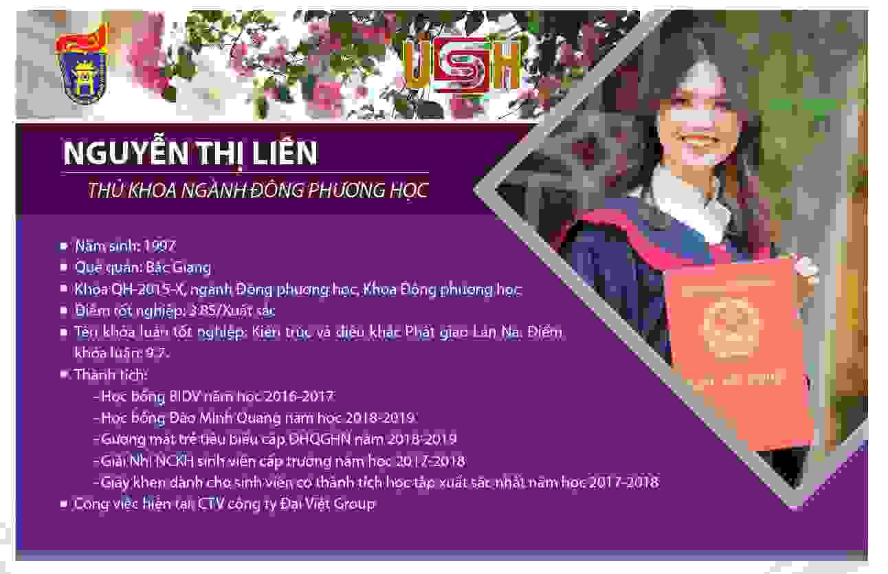 NGUYỄN THỊ LIÊN - THỦ KHOA TỐT NGHIỆP NGÀNH ĐÔNG PHƯƠNG HỌC 2019