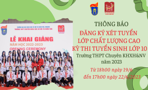 bet365 football
 đăng ký xét tuyển lớp chất lượng cao kỳ thi tuyển sinh lớp 10 Trường THPT Chuyên KHXH&NV năm 2023