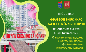 bet365 football
 nhận đơn phúc khảo bài thi tuyển sinh lớp 10 Trường THPT Chuyên KHXH&NV năm 2023