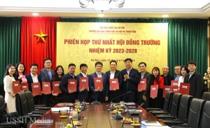 Phiên họp thứ nhất Hội đồng trường nhiệm kỳ 2023 - 2028: Thống nhất, đồng lòng vì mục tiêu phát triển VNU-USSH bền vững