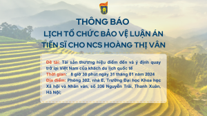 bet365 football
 lịch tổ chức bảo vệ luận án tiến sĩ cho nghiên cứu sinh: Hoàng Thị Vân