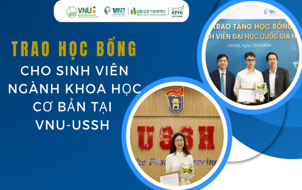 Trao học bổng cho sinh viên 9 ngành khoa học cơ bản tại VNU-USSH