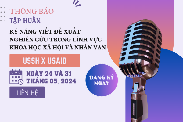 Tập huấn Kỹ năng viết đề xuất nghiên cứu trong lĩnh vực Khoa học Xã hội và Nhân văn