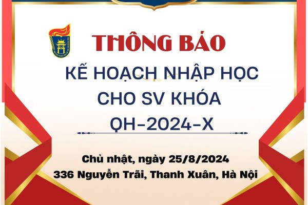 Kế hoạch nhập học cho sinh viên khoá QH-2024-X của VNU-USSH