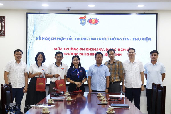 Tinh thần OneUSSH: Trao đổi, chia sẻ CSDL nội sinh giữa 2 trường ĐH KHXH&NV