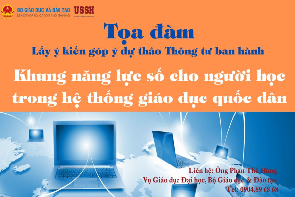 lấy ý kiến góp ý dự thảo Thông tư ban hành Khung năng lực số cho người học