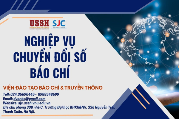 Tuyển sinh Khóa đào tạo “Nghiệp vụ chuyển đổi số báo chí”