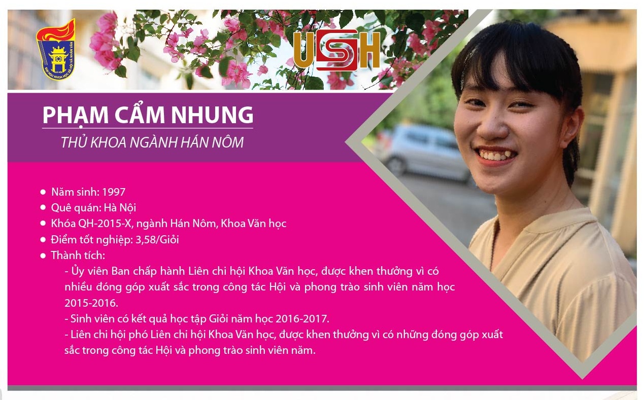 PHẠM CẨM NHUNG - THỦ KHOA TỐT NGHIỆP NGÀNH HÁN NÔM 2019