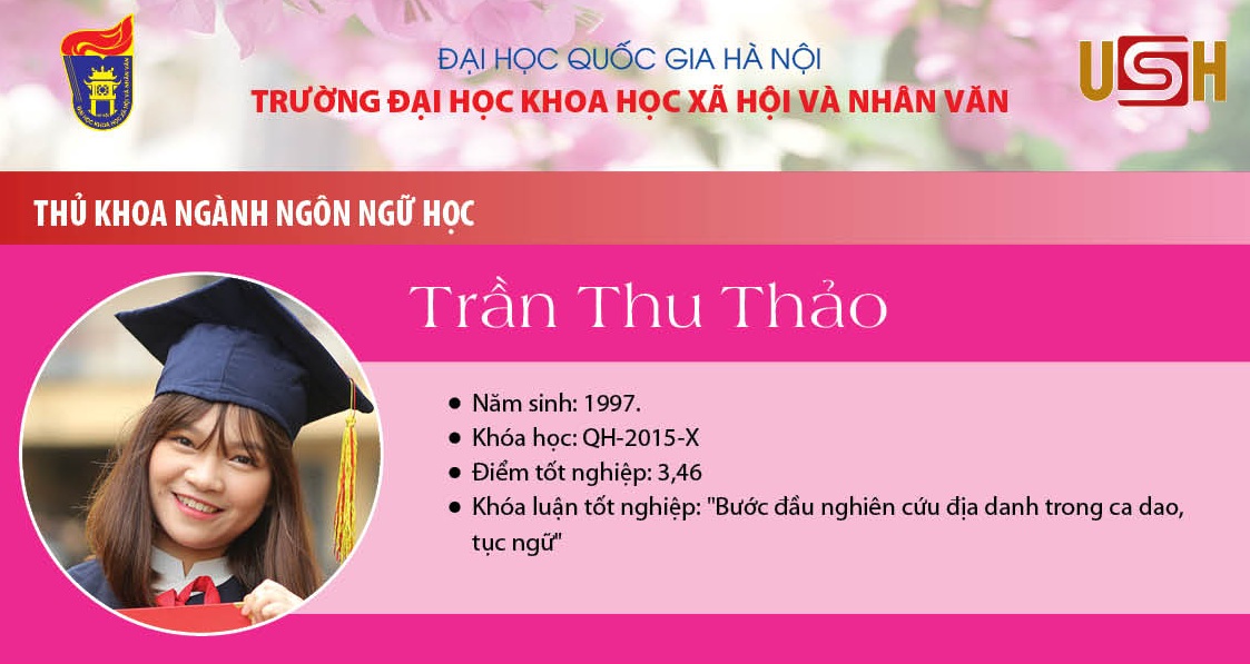 Thủ khoa Trần Thu Thảo (Ngành Ngôn ngữ học): Học Ngôn ngữ học để thêm yêu tiếng mẹ đẻ của mình